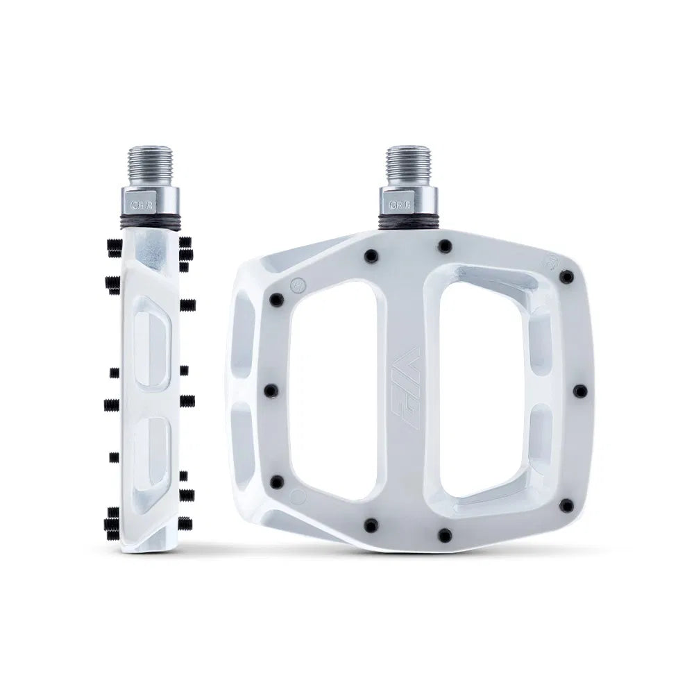 dmr v12 flat pedals DMR V12 PEDALS PURE WHITE – DC Cycles