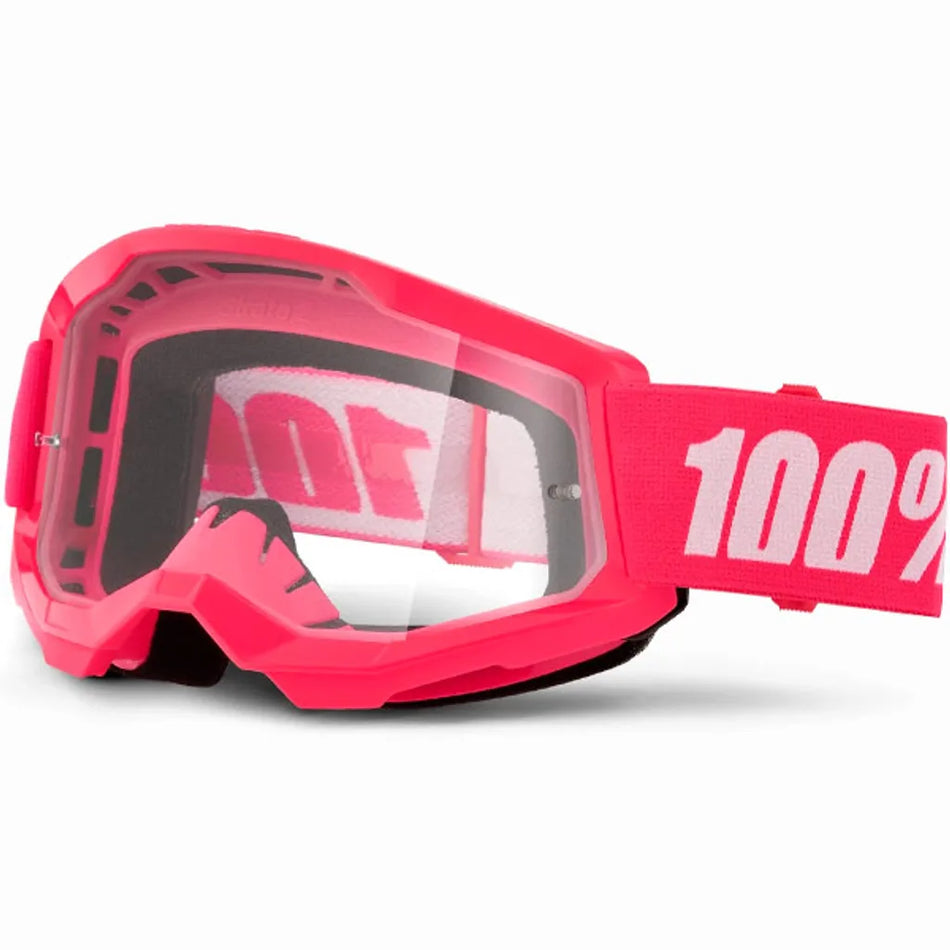 100% STRATA 2 GOGGLES PINK / CLEAR