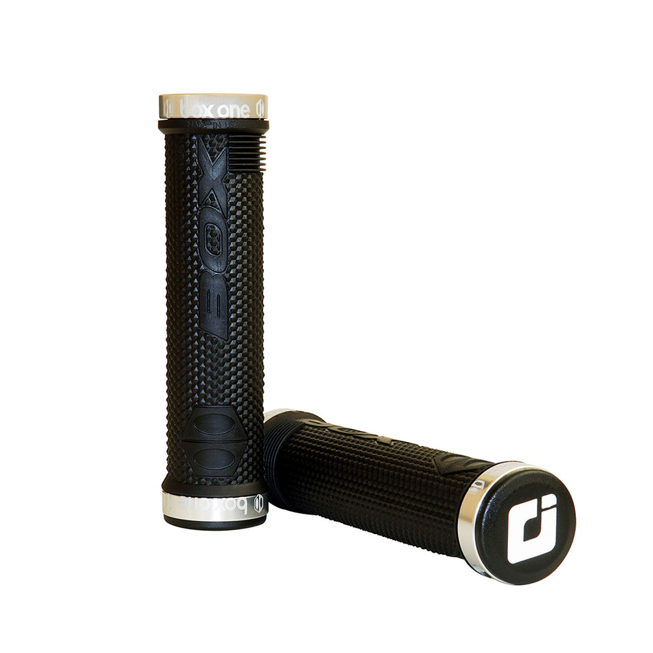 BOX ONE LOCK ON GRIPS BLACK/SILVER
